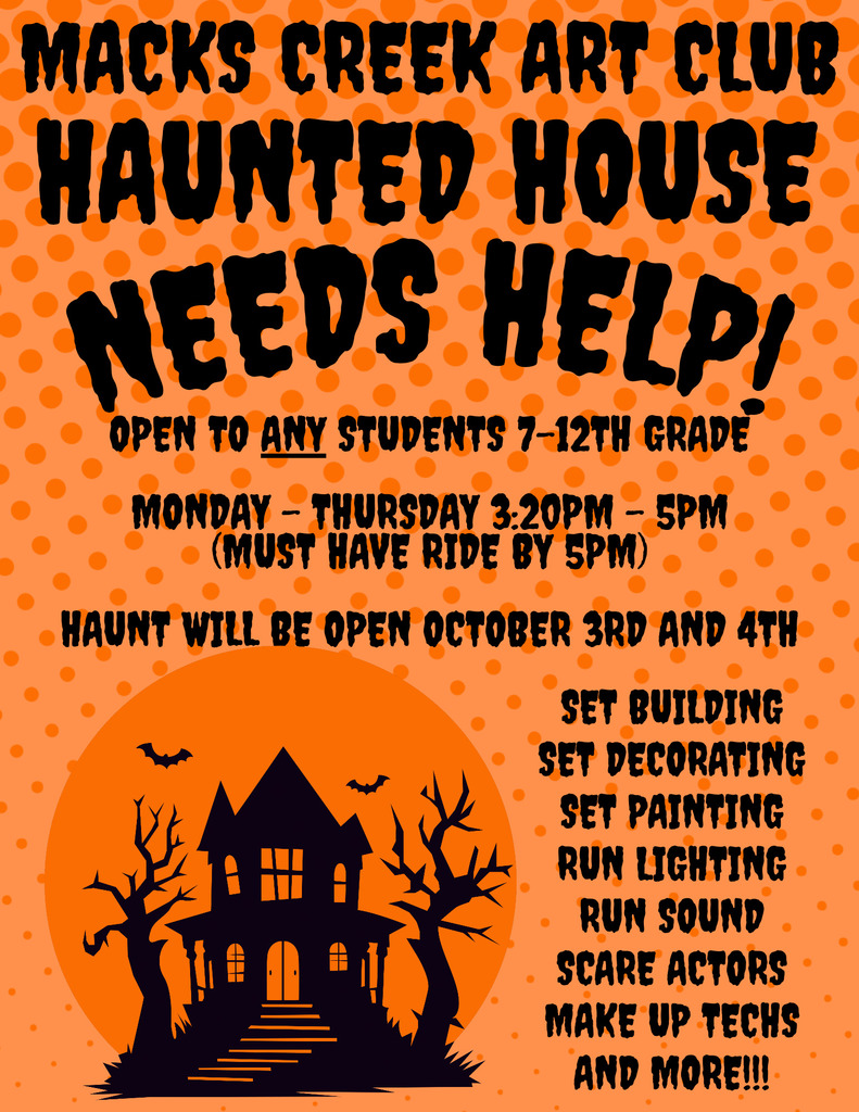 haunted house help flyer