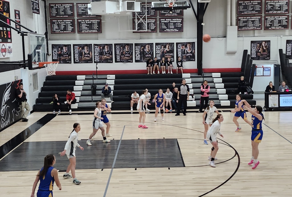 The Lady Pirates making on the offense.