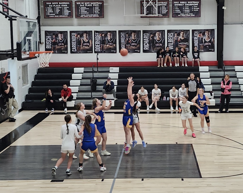 The Lady Pirates making on the offense.