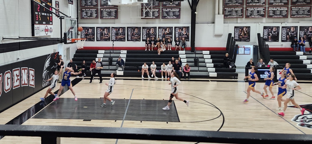 The Lady Pirates making on the offense.