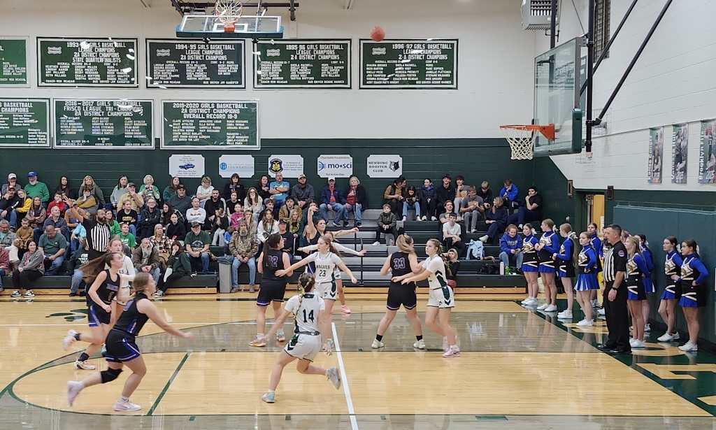 Lady Pirates are playing basketball.
