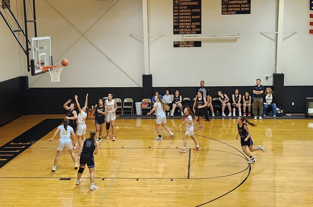 Girls Basketball action shot