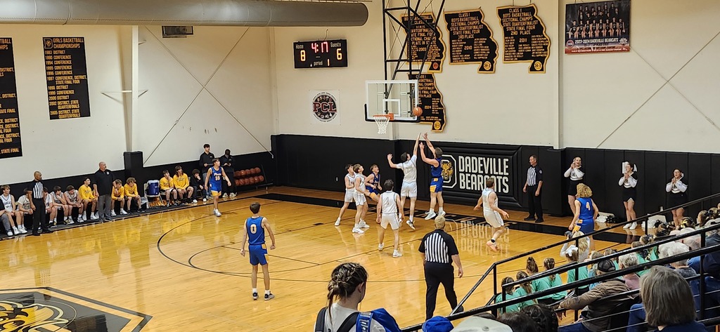 Basketball action shot