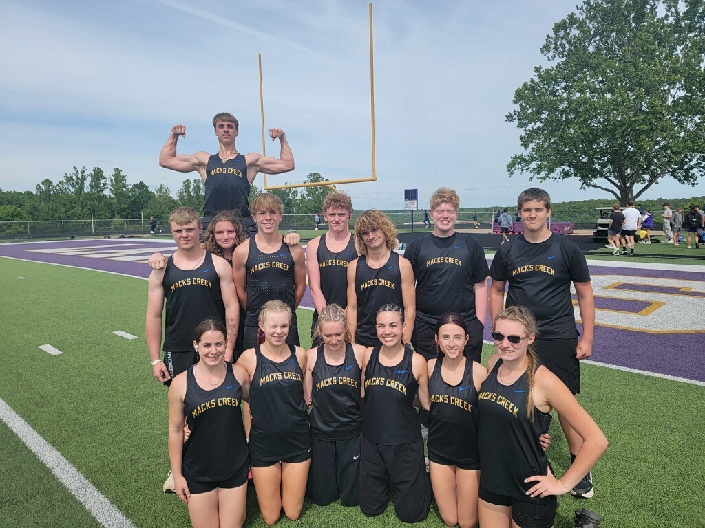 The Track Team Poses for a photo 