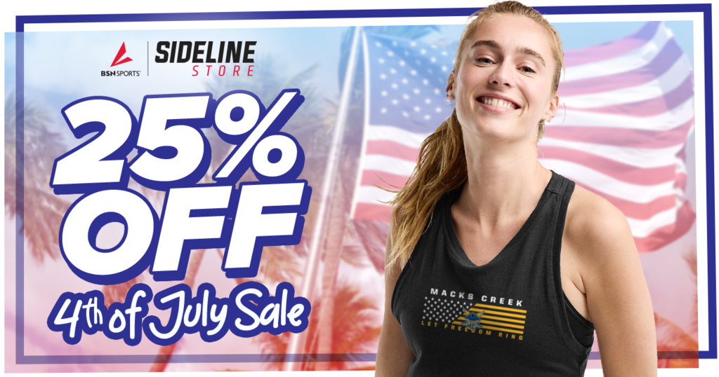 25% off advertised for 4th of July sale - logo