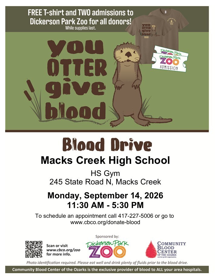 Sept 14 2026 Blood Drive