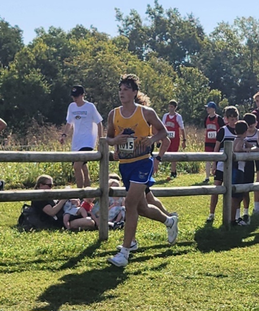 Mason kept a steady pace throughout the course this morning.