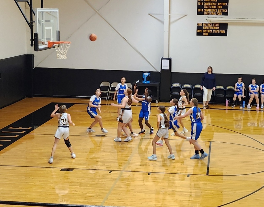 The JH Lady Pirates run a play late in the game against Dadeville.