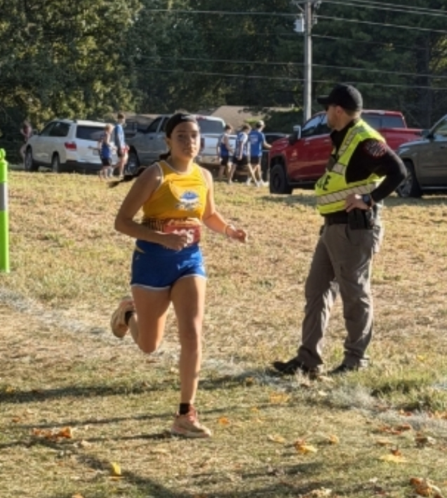 Allie Sanchez races.
