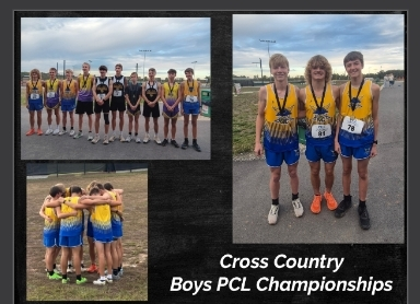 The Macks Creek Varsity XC Team pose during the awards ceremony.