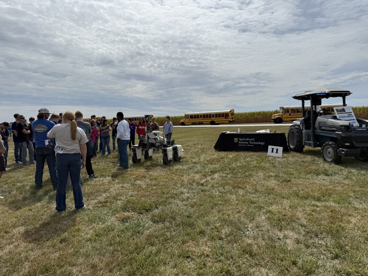 Students learning about robotics in agriculture.