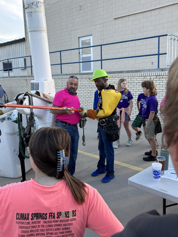 Dressed as a lineman