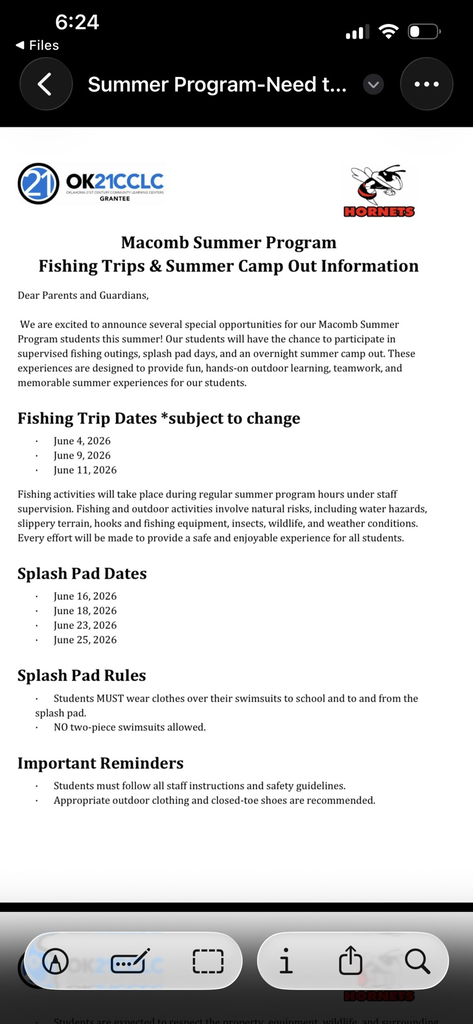 summer info