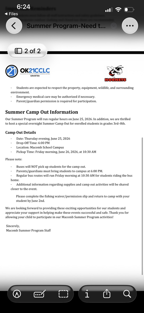 summer info
