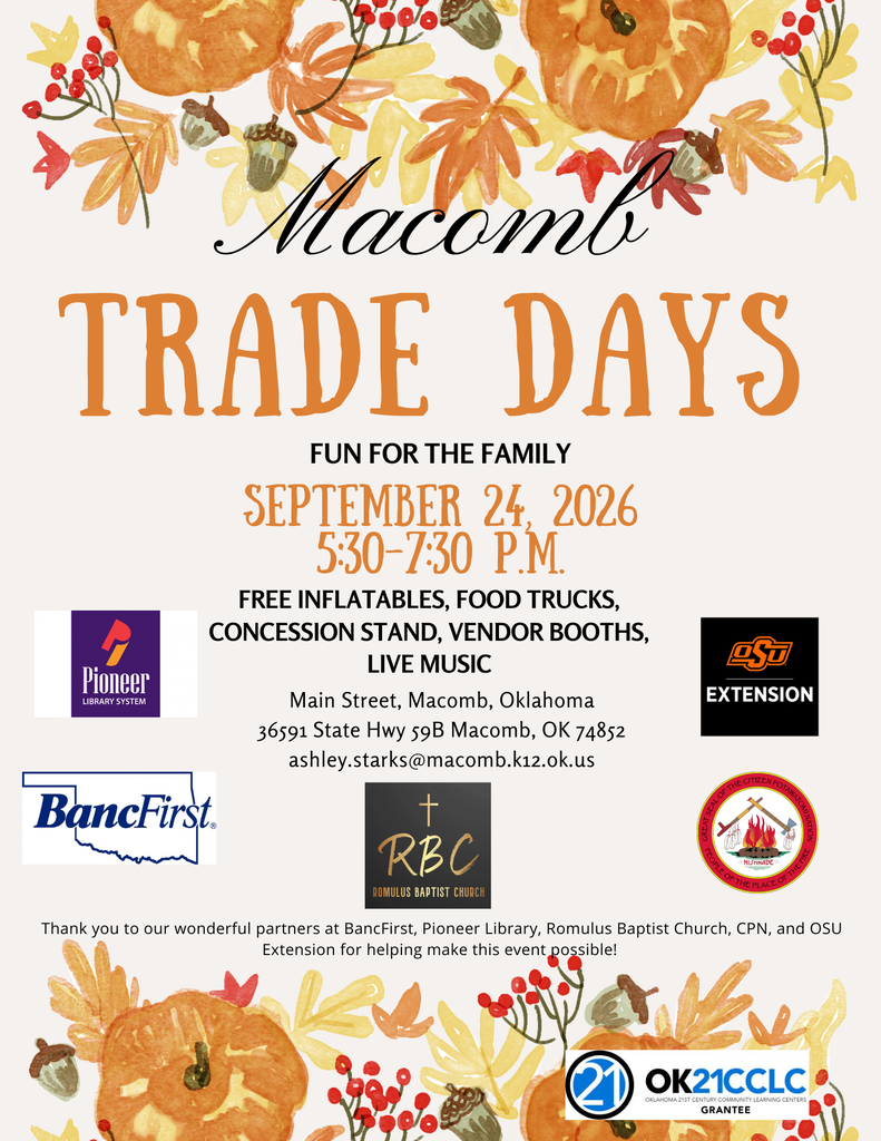 Trade Days september 24, 2026 5:30-7:30 pm