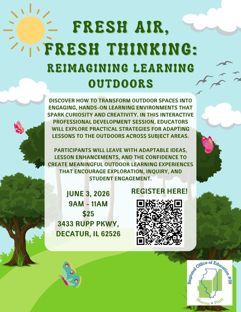 Teacher PD flyer describing an outdoor PD opportunity