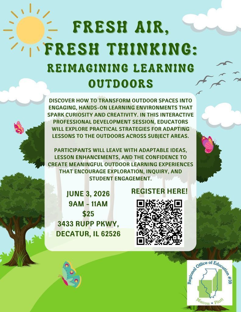 Teacher PD flyer describing an outdoor PD opportunity
