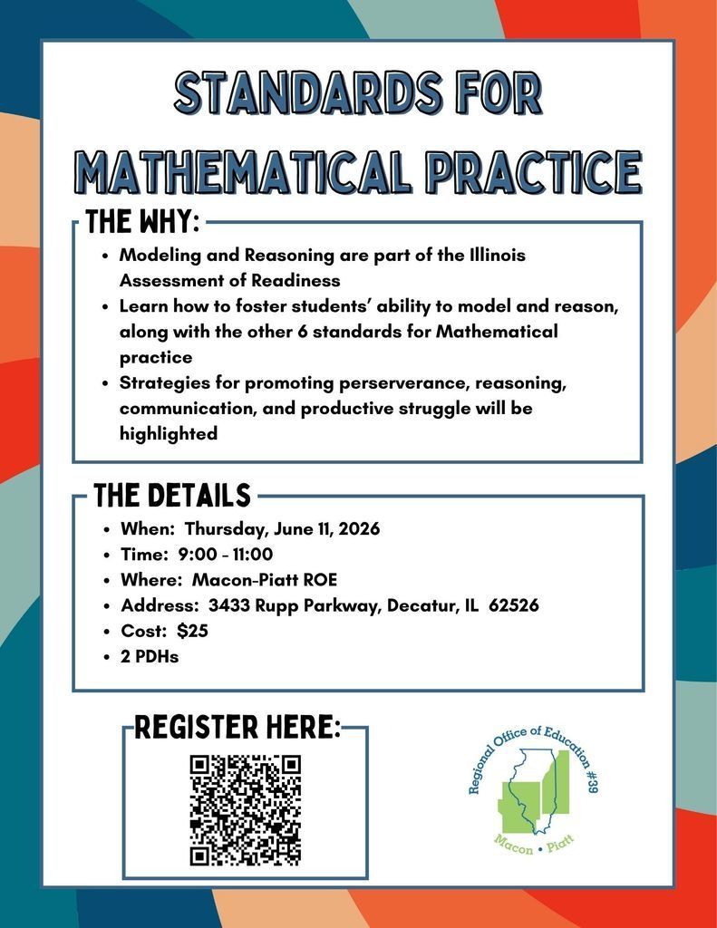 PD flyer describing a math PD for educators