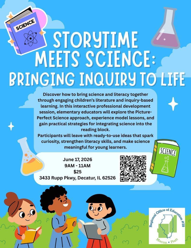 PD flyer describing an educator science story time PD
