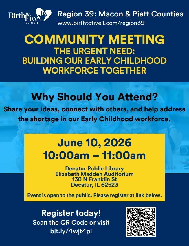 community meeting flyer for early childhood education