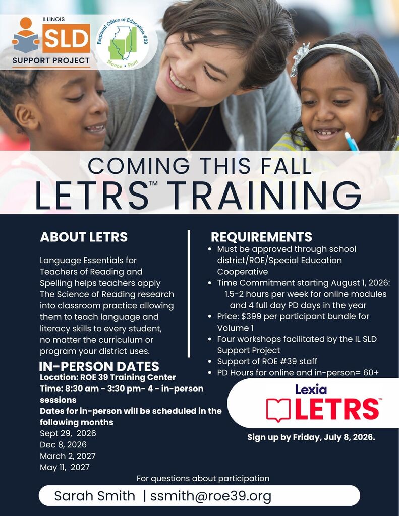 Flyer for educators - LETRS training