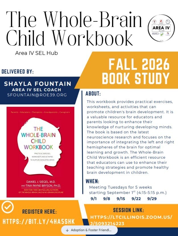 Book Study Flyer for The Whole-Brain Child Workbook reaching educators