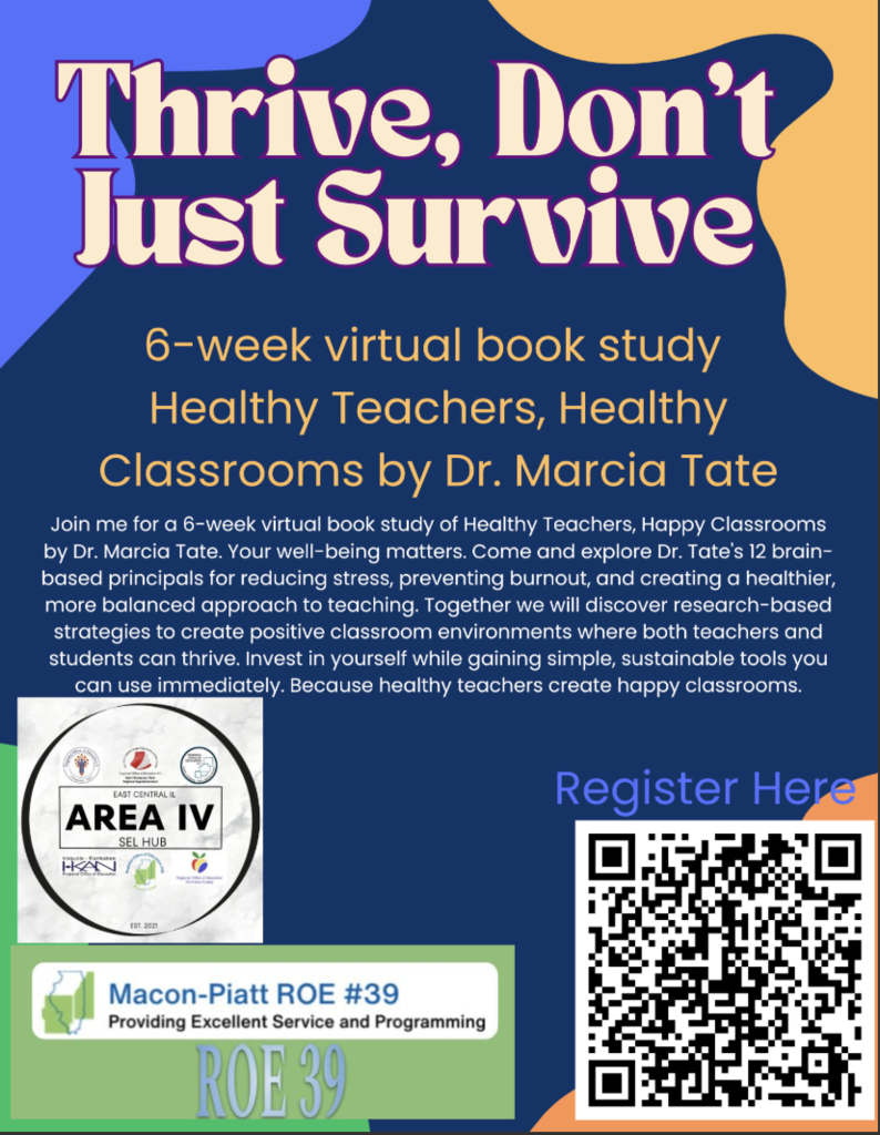 Book Study flyer for educators - Thrive Don't Just Survive