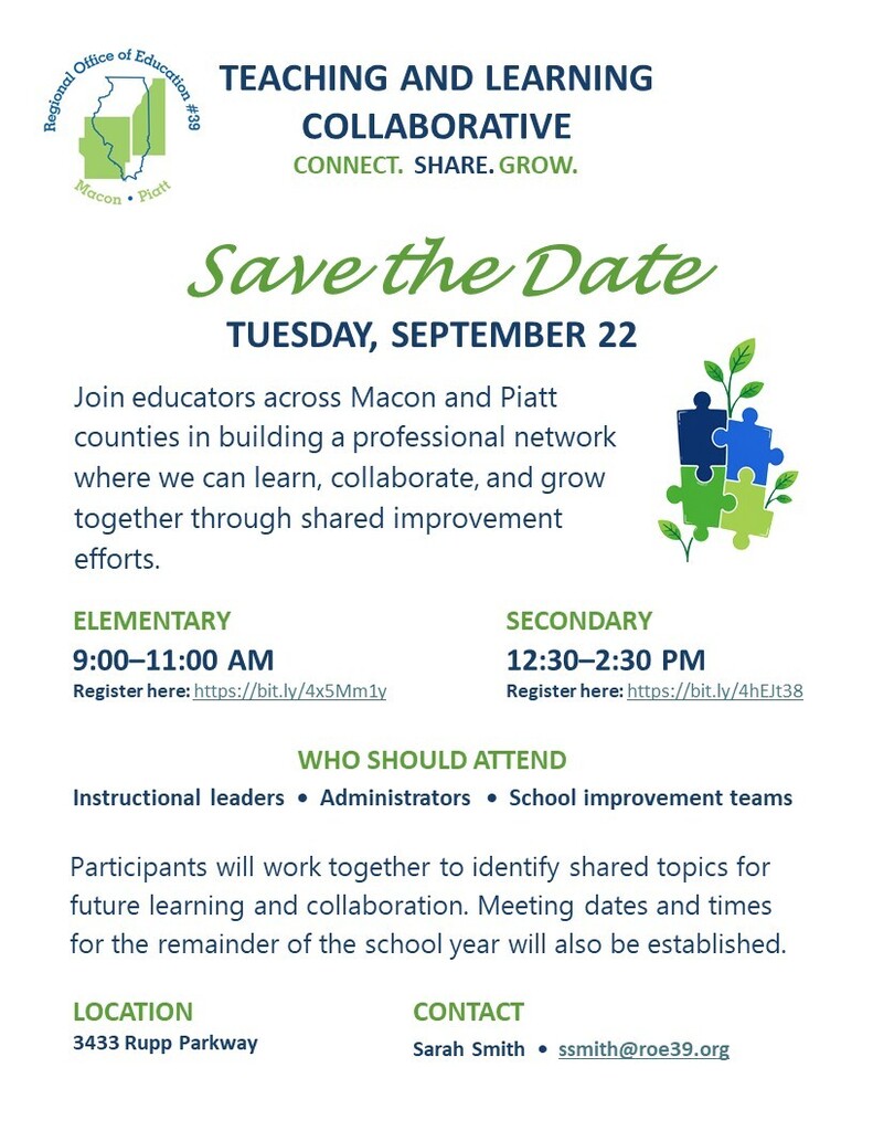 Save the date flyer for educator event