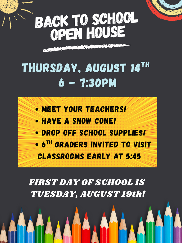 open house back to school pencils sun images have a snow cone school supplies first day of school august 19th