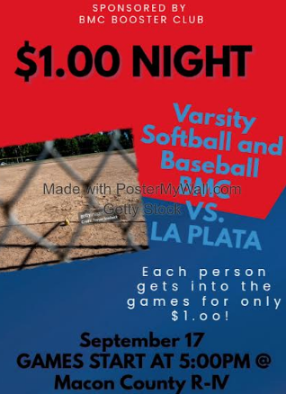 bmc booster club $1 entry night