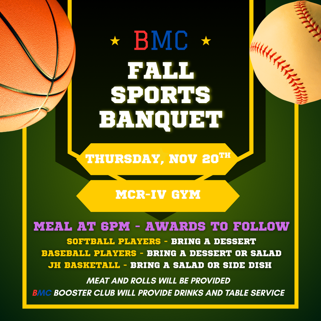 fall sports banquet nov 20th