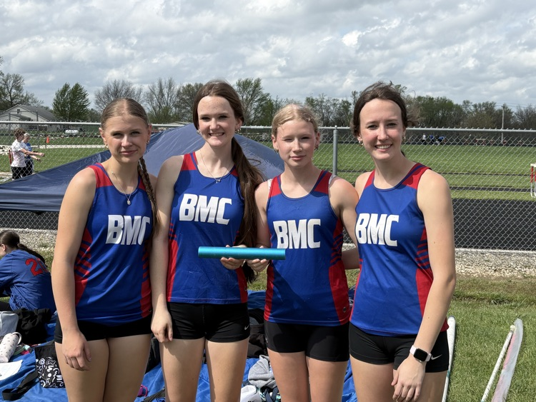 4x100 relay team - Maci, Jenna, Alexis, and Kayla