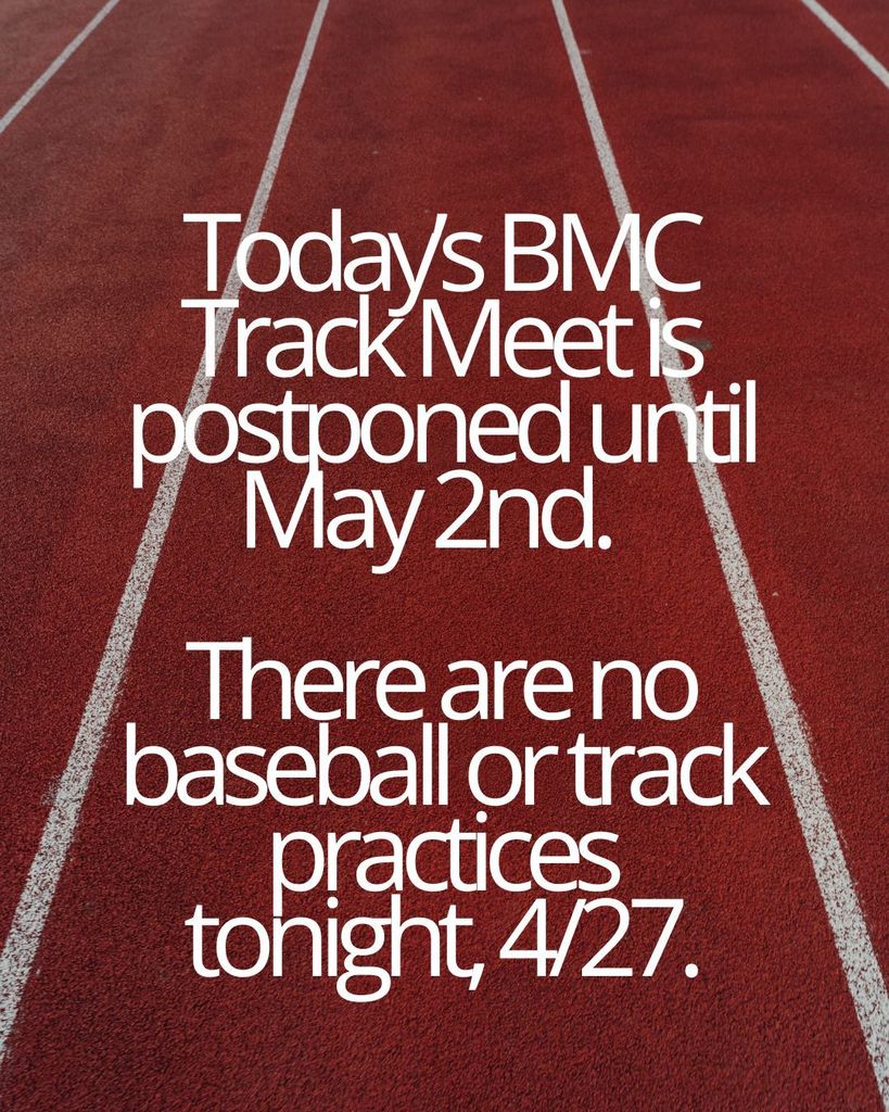 track meet postponed until 5/2