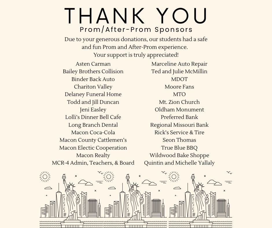 After Prom Thank You