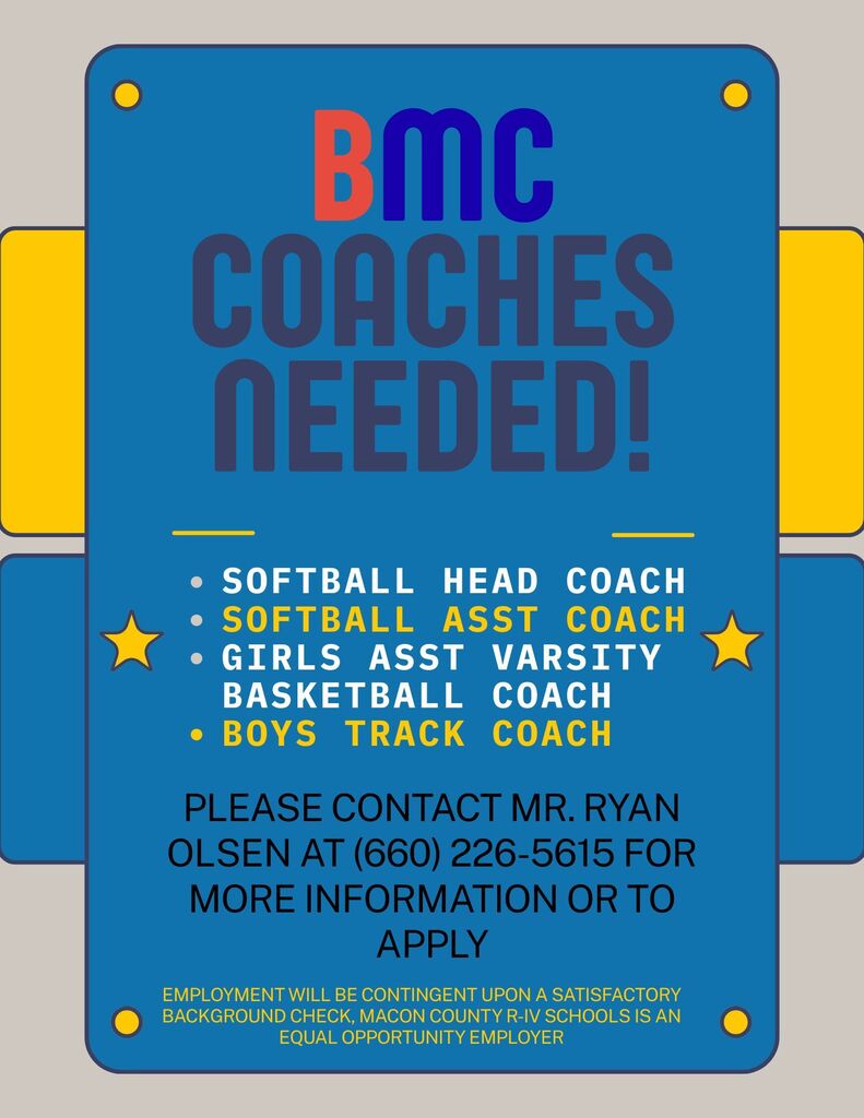 BMC Coaches Needed