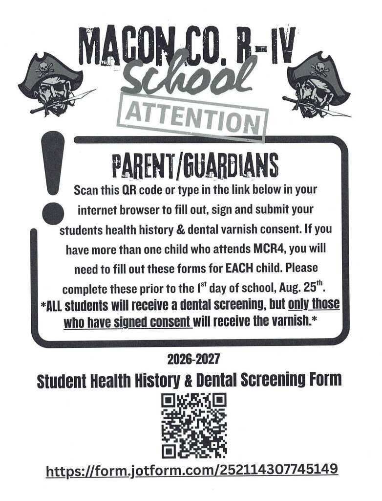 health form flyer with qr code