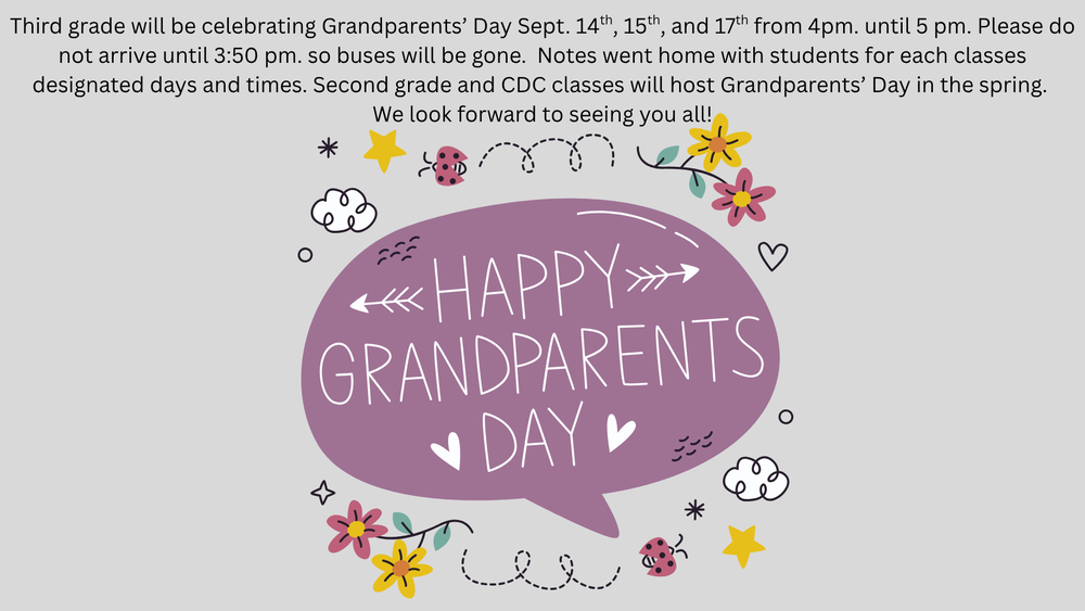 Fall 2026 Third Grade Grandparents' Day