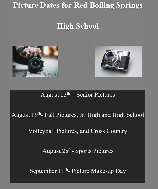 School Picture Dates