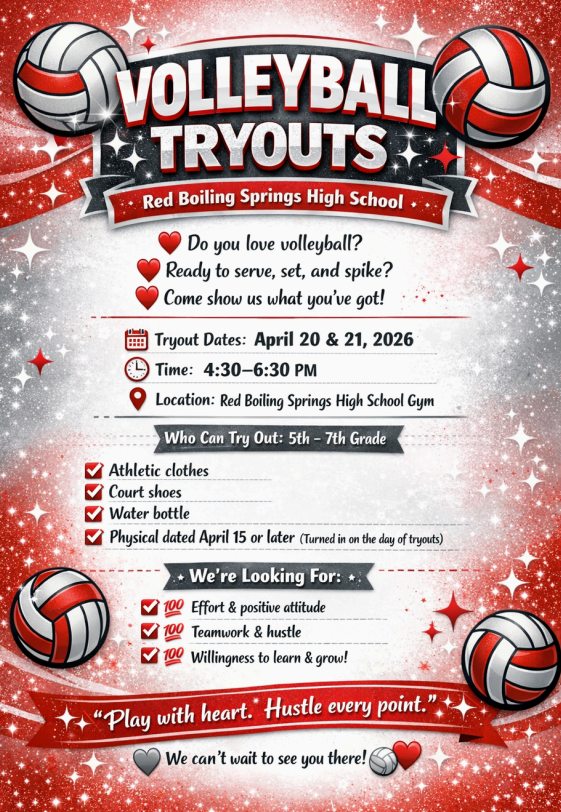 RBSJH Volleyball Try outs 