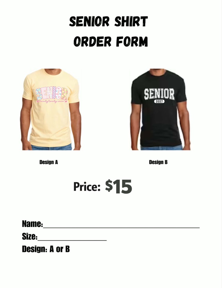 $15 class of 2027 senior shirt sale