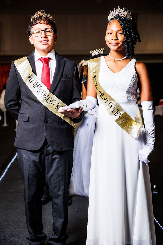 MCMS Homecoming King, Christopher Hernandez  and Homecoming Queen, Zykerria Brown 