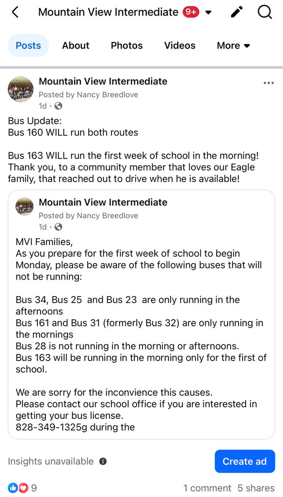 Bus 163 update