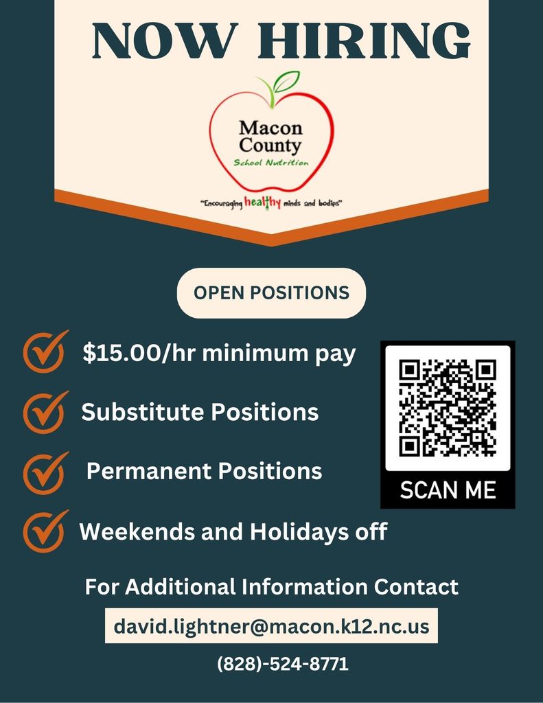 School Nutrition Now Hiring