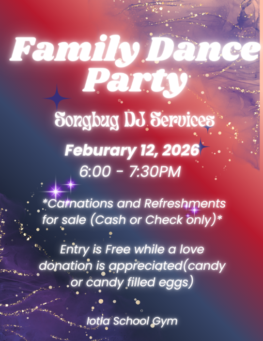 Family Dance Party English Flyer