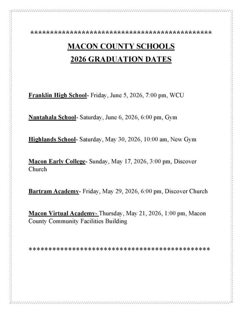 2026 Graduation Ceremony Information 