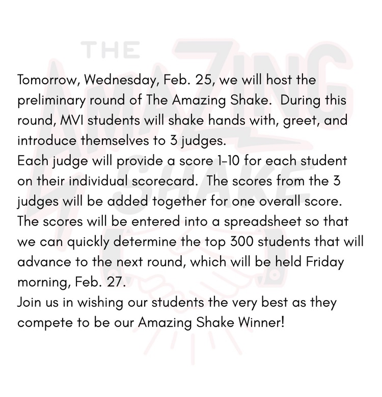 Preliminary Round of The Amazing Shake