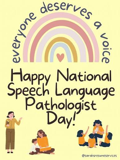 Happy National Speech Language Pathologist Day!