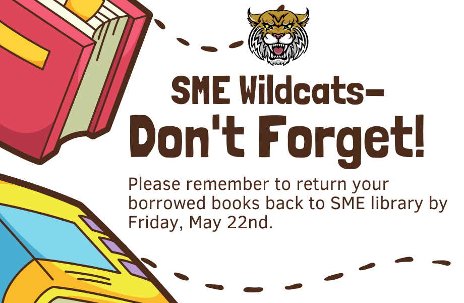 Reminder: All library books due back to SME library by May 22nd.