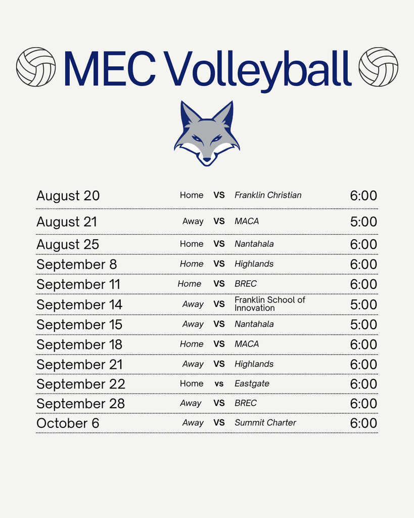 Volleyball Schedule