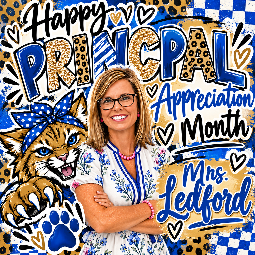 Photo of our wonderful principal, Mrs. Angie Ledford!